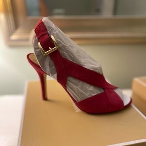 Michael Kors suede sling back open toe sandal 7m